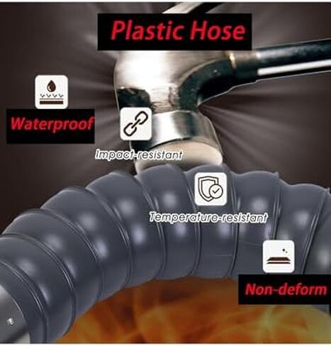 Adjustable Fume Extraction Arm - 250cm Length, 200mm Diameter Dust Collection Hose for Welding, Laser Marking & Industrial Use - Efficient Air Filtration System in Saudi Arabia