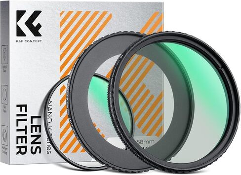 فلتر مستقطب K&F CONCEPT وفلتر حماية MCUV ومجموعة حلقة محول متوافقة مع Canon PowerShot V1، 18 طلاء متعدد الطبقات، للفيديو ومدونة الفيديو والتصوير الفوتوغرافي (سلسلة K) in Saudi Arabia