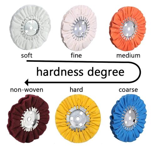 10" Blue Airway Buffing Wheel,5/8'' Arbor Hole,16 Plys/Coarse Polishing for Angle Grinder,2PCs in Kuwait