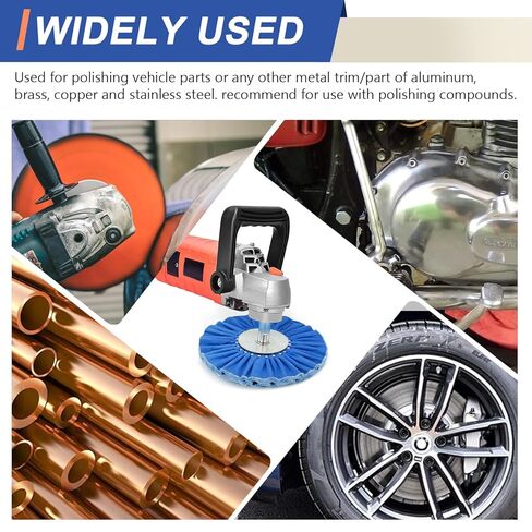 10" Blue Airway Buffing Wheel,5/8'' Arbor Hole,16 Plys/Coarse Polishing for Angle Grinder,2PCs in Kuwait