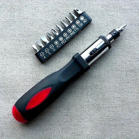 11 in 1 11 in 1 screwdriver/nut driver set、patio deals、camping essentials、car accessories、kitchen gadgets, Black in Saudi Arabia