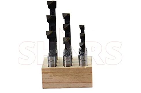 Shars Carbide Tipped Boring Bar Set, 9 PCS 1/2" C-6 Carbide Grade 404-7120 P in Saudi Arabia