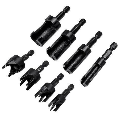 8 قطعة الخشب التوصيل القاطع مجموعة لقمة مثقاب مستقيم ومستدق 5/8 "1/2" 3/8 "1/4" قطع أداة الفلين مثقاب الخشب سكين in Saudi Arabia