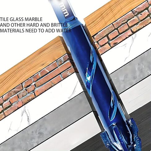 8PCS Serrated Masonry Drill Bits, Upgraded Spiral Design, Multi-Material Concrete Drill Set for Tile, Glass, Metal, Blue in Saudi Arabia
