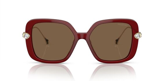 Swarovski SK6011 Sunglasses, Beige Transparent/Gradient Brown, 55 mm in Kuwait