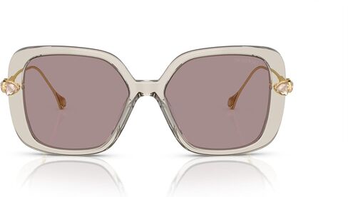 Swarovski SK6011 Sunglasses, Beige Transparent/Gradient Brown, 55 mm in Kuwait