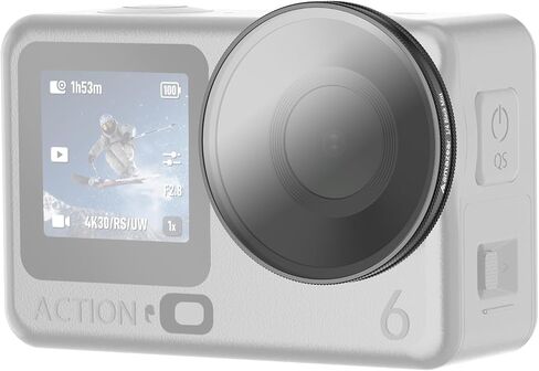 مجموعة مرشحات AMAZEAR ND & CPL لـ DJI OSMO Action 6، وملحقات Action6 Pro ND16 + ND64 + ND256 + CPL طقم مرشحات العدسة الأصلية البديلة | زجاج بصري | عالية الدقة | مقاومة للزيت | in Saudi Arabia