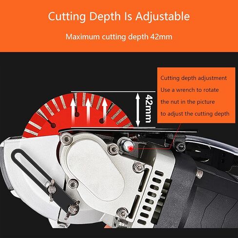 4800W Electric Wall Groove Cutting Machine, Wall Chaser, for Brick Concrete Grooving Slotting, Power Masonry Saw, with 5Pcs Saw Blades in Saudi Arabia