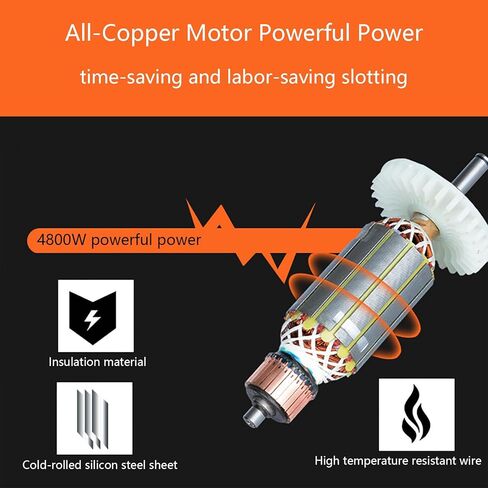 4800W Electric Wall Groove Cutting Machine, Wall Chaser, for Brick Concrete Grooving Slotting, Power Masonry Saw, with 5Pcs Saw Blades in Saudi Arabia