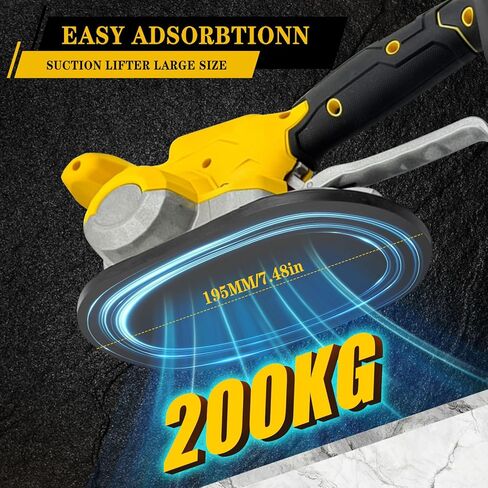 هزاز بلاط لاسلكي مطور مع كوب شفط ذاتي التسوية بامتصاص 200 كجم - متوافق مع بطاريات Dew-alt 20V MAX (أداة عارية)، أداة بلاط اهتزاز محمولة بـ 6 سرعات قابلة للتعديل، 33000 دورة/دقيقة in Kuwait