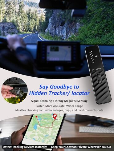 Hidden Camera Detectors, Anti Spy Bug Camera Finder & GPS Tracker Detector, Anti-Theft Alarm, 6-Level Sensitivity, 168H Battery, Privacy Pen Hidden Device Detector for Travel, Hotel, Home, Car, Office in Saudi Arabia