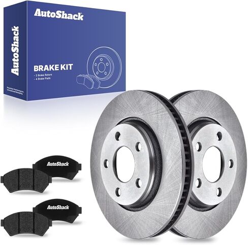 Autoshack Front Brake Kit Praking for Pontiac Grand Prix Montana Saturn Relay 2005-2009 Lacrosse Allure V6 Disc Brake Rotor with Ceramic Brake Pad 11.7 "(297.0 mm) RSCD65089-65089-1075-2-4 in Saudi Arabia
