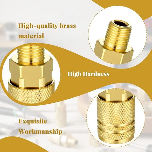 12 Pcs 1/4 Inch Male Industrial Coupler, 1/4" Air Hose Fittings, NPT Male Quick Connect Air Coupler, Airs Tool Fittings, 1/4-Inch Airs Line Quick Connect Fitting in Kuwait