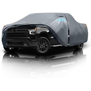 Ford F250 Truck Cover Custom Fit 2001-2025 Crew Cab Short Bed(6.8') with Door Zipper, 10 Layers Outdoor Heavy Pickup Truck Cover Waterproof All Weather, Wind Dust Sun Protector. in Kuwait