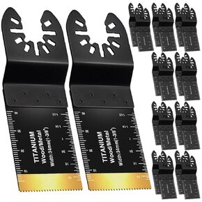 Oscillating Tool Blade Kit, 20PCS Universal Multitool Blades Multi Tools Titanium Blade for Wood Plastic Metal (20) in Kuwait