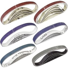 طقم حزام شحذ بديل 30 قطعة مقاس 1/2 بوصة × 12 بوصة للعمل الرسمي للسكين الحاد ومبراة الأدوات (WSKTS & WSKTS-KT/Mk.1 & Mk.2) - 80/120/240/400/1000/2500 حبيبة in Kuwait