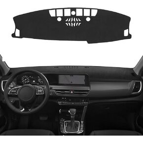 Dash Cover 2019 2020 2021 2022 2023 2024 for Volkswagen Jetta Accessories Black Flannel Dashboard Cover Mat Car Dashboard UV Sun Protection in Kuwait