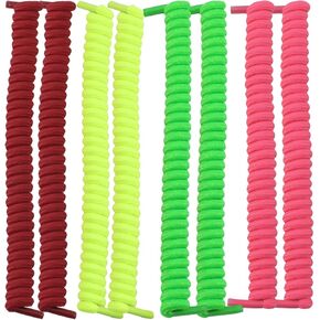 أربطة أحذية مجعدة بدون ربطات أربطة أحذية مرنة ربيعية أربطة أحذية مرنة بلون سادة مناسبة للرياضة رباط حذاء مسطح 10 أزواج 20 قطعة (كل لون زوج واحد) in Kuwait