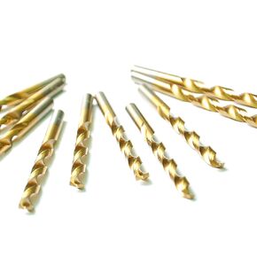 13PCS, Titanium,Coated Twist Drill Bit Set, 1/16" - 1/4" for Metal Steel in Kuwait