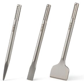 مجموعة إزميل ZELCAN مع SDS Max Shanks، مجموعة 3 قطع لقم مثقاب الخرسانة، 18 بوصة، أزاميل قياس النقطة المسطحة 40Cr فولاذ SDS Max Bits، مجموعة أدوات تحسين المنزل للحفر بمطرقة دوارة للخرسانة الحجرية من الطوب in Kuwait