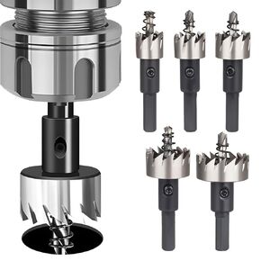 High-Speed Steel Hole Saw Drill Bit Set – 5 Pcs (16-25mm / 5/8" to 1") – Heavy-Duty Toolkit for Stainless Steel, Aluminum, Plastic, Wood in Kuwait