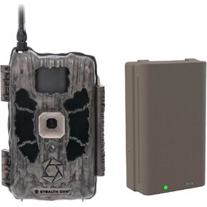 Stealth Cam Deceptor MAX Dual Sim 40MP Photo & 1440P QHD Video No-Glo LED Hunting Cellular Trail Camera and Sol-Pak Solar Battery Pack, Available on AT&T & Verizon in Kuwait
