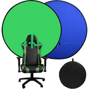 كرسي شاشة محمول باللونين الأسود والأبيض، خلفية شاشة مقاس 57 بوصة مع حامل 2 في 1 خلفية سوداء بيضاء قابلة للطي على الوجهين، لمحادثات الفيديو والاجتماعات، والتصوير الفوتوغرافي، وتكبير الصورة، وألعاب البث in Kuwait