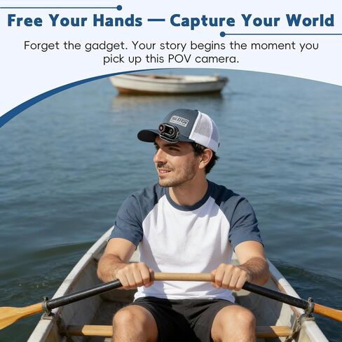 4K Thumb Action Camera,POV Cameras Wearable Small Body Camera,Portable Vlogging Hands-Free POV Recording Sport Action Video Cam, Helmet Cam for Pet Walking,Cycling, Motorcycle(32GB,Black) in Kuwait