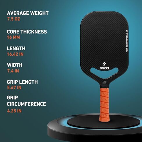 Pickleball Paddle with Aero Throat ، 3K T700 Carbon Fiber Pickle Paddle with 16 mows power honeycomb core ، pickleball bicket therft in Saudi Arabia