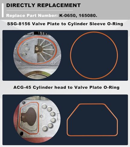 ZAC0032 Compressor Valve Plate Kit & K-0650 Air Compressor Cylinder Sleeve and Compression Ring Kit For Craftsman Porter Cable DeVilbiss DeWalt Black & Decker Oil-Free Pumps Air Compressors in Saudi Arabia