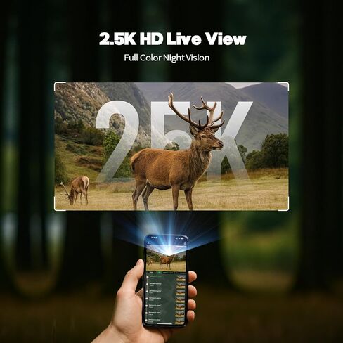 كاميرا Camcamp Cellular Trail 2.5K بث مباشر، كاميرات ألعاب 4G LTE مع لوحة شمسية، رؤية ليلية، تنشيط الحركة، عرض 360 درجة، بطاقة SIM متضمنة كاميرات صيد للخارج in Saudi Arabia