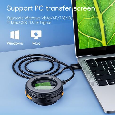 مجهر رقمي بدقة 2 ميجابكسل، تكبير 500X مع 8 مصابيح LED وتركيز تلقائي - أداة محمولة قابلة للطي لإصلاح الدوائر والعملات المعدنية والطوابع وفحص الجلد in Kuwait