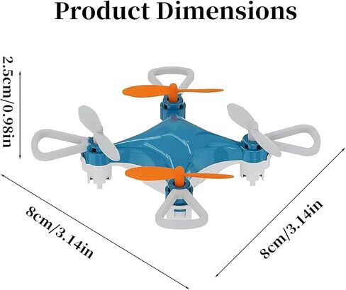 طائرة بدون طيار صغيرة مع رحلات طيران سهلة وحيل 360 درجة، طائرة مثالية للمبتدئين، طائرة بدون طيار صغيرة للأطفال مزودة بمصباح LED وثبات الارتفاع وحماية المروحة لطائرة كوادكوبتر صغيرة داخلية وخارجية in Kuwait