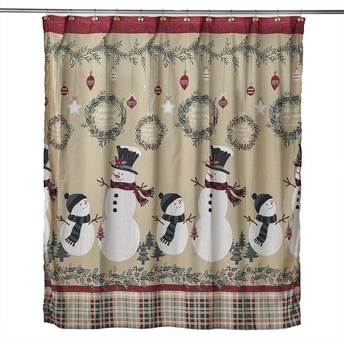 SKL Home Christmas/Winter Rustic Plaid Snowman Rug for Bath/Kitchen & Gift, Multi in Kuwait