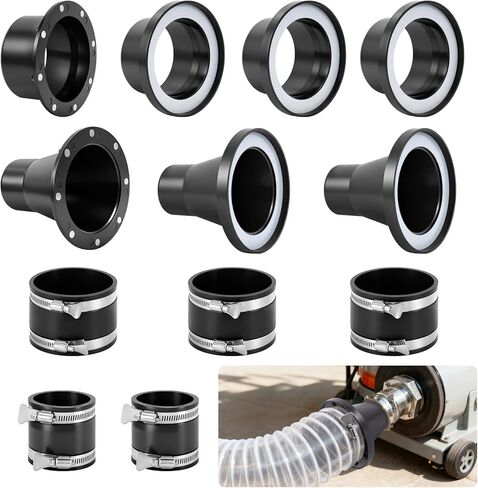 4" Magnetic Dust Collection Fittings for Dust Collectors Woodwork Shop Vacuum Hose, Magnetic Dust Collection Starter Kit, Quickly Connect Hose to Hookup Drum Sander Jointer Planer in Saudi Arabia