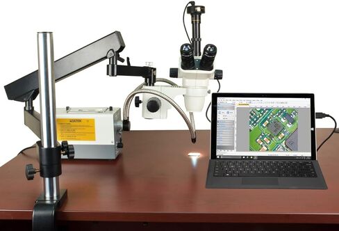 OMAX 2-270X Stereo Microscope+Articulated Stand+Cold Light+10MP Camera in Saudi Arabia