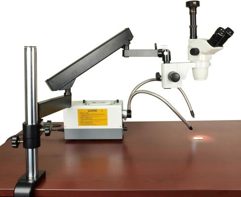 OMAX 2-270X Stereo Microscope+Articulated Stand+Cold Light+10MP Camera in Saudi Arabia