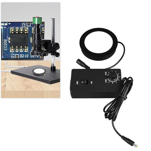 مجهر ضوء LED قابل للتعديل ضوء سفلي 40 ~ 160 مم مسافة عمل واسعة مجهر ستيريو أبيض ساطع إضاءة LED 90-260 فولت قابس أمريكي 6400 ك درجة حرارة اللون in Kuwait