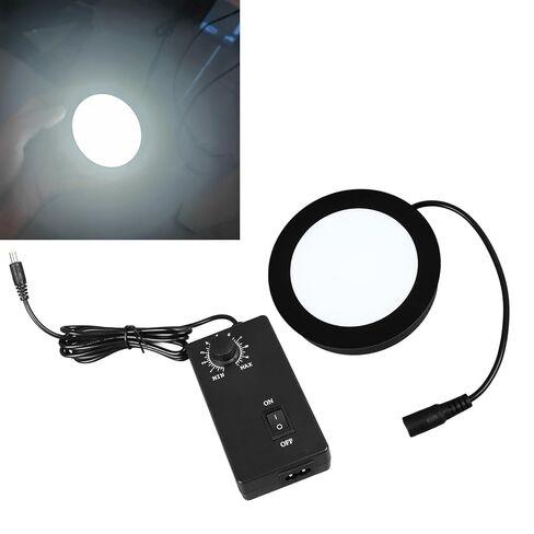 مجهر ضوء LED قابل للتعديل ضوء سفلي 40 ~ 160 مم مسافة عمل واسعة مجهر ستيريو أبيض ساطع إضاءة LED 90-260 فولت قابس أمريكي 6400 ك درجة حرارة اللون in Kuwait