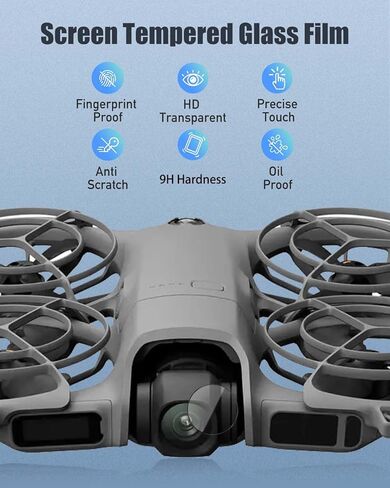 عبوتان من واقي العدسات لـ DJI NEO 2,9H من الزجاج المقسى لطائرة DJI NEO 2 بدون طيار، مضاد للخدش، خالٍ من الفقاعات، وضوح عالي الدقة in Saudi Arabia