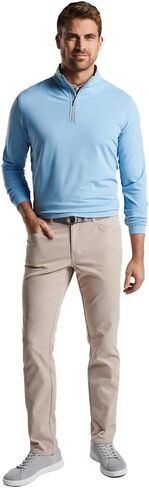 PETER MILLAR Mens Quarter Zip Knitwear, Xl, Blue in Saudi Arabia