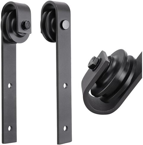 سارتودور باب الحظيرة 32 × 84 بوصة | قاعدة 7422 أبيض | مجموعة الأجهزة الثقيلة لمسار السكك الحديدية 6.6FT | أبواب داخلية صلبة in Kuwait