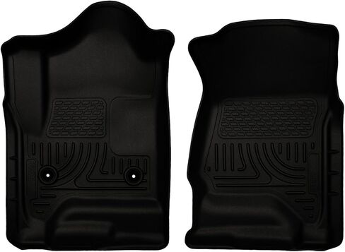 Husky Liners Weatherbeater Floor Mats | Fits 2014-2018 Chevrolet Silverado & GMC Sierra 1500 Crew Cab; 2015-2019 Silverado/Sierra 2500, 3500 Crew Cab (Full Coverage) | 2nd Row, 1-pc Black - 19231 in Saudi Arabia