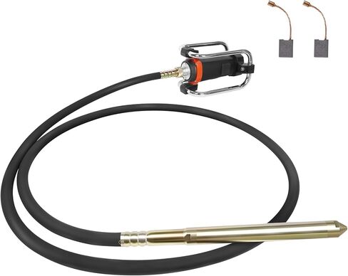 هزاز خرسانة كهربائي، 1500 وات 18000 فولت في الدقيقة، محرك نحاسي 2 حصان، اهتزاز خرسانة محمول، هزازات خرسانة كهربائية محمولة بعمود 14.75 قدم / 4.5 متر، إزالة فقاعة الهواء ومستوى الخرسانة in Kuwait