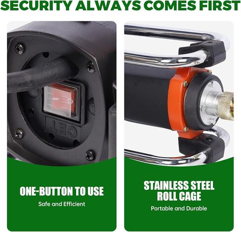 هزاز خرسانة كهربائي، 1500 وات 18000 فولت في الدقيقة، محرك نحاسي 2 حصان، اهتزاز خرسانة محمول، هزازات خرسانة كهربائية محمولة بعمود 14.75 قدم / 4.5 متر، إزالة فقاعة الهواء ومستوى الخرسانة in Kuwait