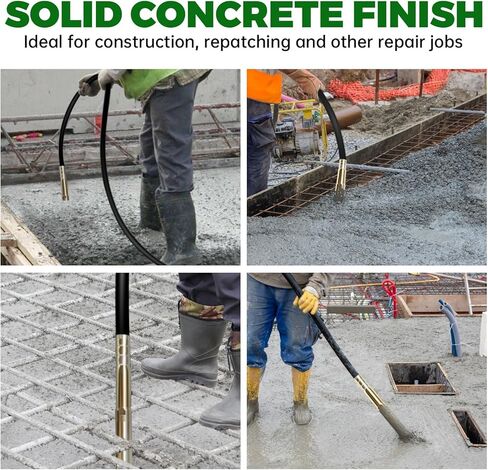 هزاز خرسانة كهربائي، 1500 وات 18000 فولت في الدقيقة، محرك نحاسي 2 حصان، اهتزاز خرسانة محمول، هزازات خرسانة كهربائية محمولة بعمود 14.75 قدم / 4.5 متر، إزالة فقاعة الهواء ومستوى الخرسانة in Kuwait