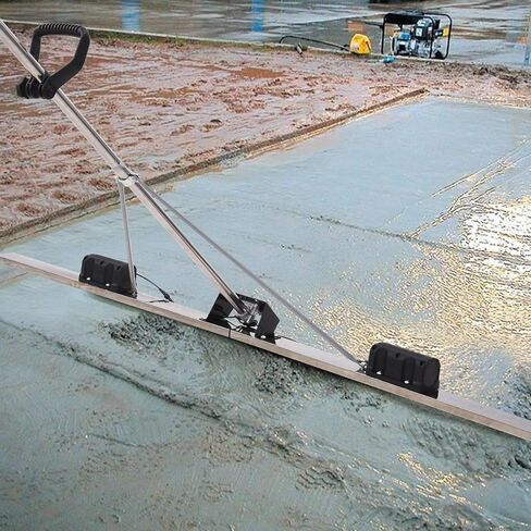 Power Concrete Screed Vibratory Kit Concrete Finishing Tool, Cordless Electric Screed Cement Finishing Vibrating Machin with 6ft Boards, Machine Head + Motor Concretes Surfaces Leveling Tamper Ruler in Saudi Arabia