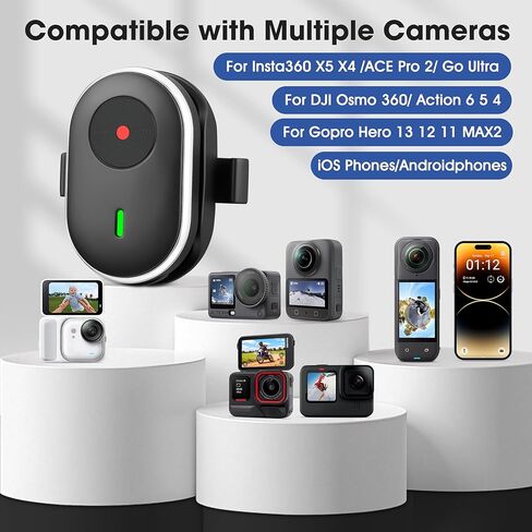 Ring Remote for insta360 GO Ultra/X5//X4/X3/Ace Pro 2 Mini Control for Gopro Hero 13 12 11 Max 2 for DJI Osmo Action 6 5 4 Nano 360 Accessories Phone Wireless Remote in Saudi Arabia