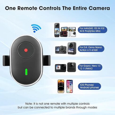 Ring Remote for insta360 GO Ultra/X5//X4/X3/Ace Pro 2 Mini Control for Gopro Hero 13 12 11 Max 2 for DJI Osmo Action 6 5 4 Nano 360 Accessories Phone Wireless Remote in Saudi Arabia