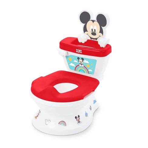 Disney Baby Stitch My Size Potty Training Toilet by Bright Starts, Toddler Potty Chair with Flushing & Cheering Sounds, Removable Seat with Splash Guard & Handles, Ages 18+ Months, Up to 50 lbs in Saudi Arabia